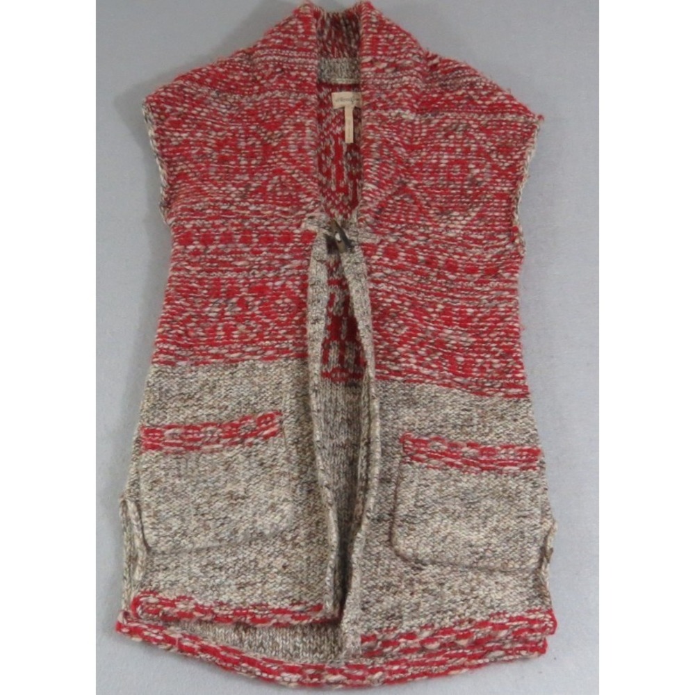 Wilfred Free Wool Alpaca Blend Italian Yarn Chunky Knit Hippie Vest Women's XS